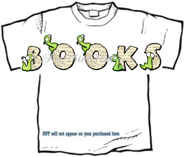 T-Shirt, Your Name in BOOK WORMS, reading - (Adult 4xLg - 5xLg)