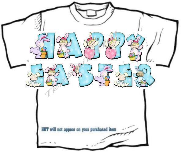 T-shirt, Your Name in BUNNY KIDS, eggs, easter - (Adult 4xLg - 5xLg)