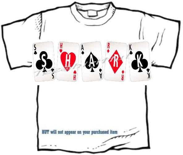 T-shirt, Your Name IN PLAYING CARDS, card shark, - (Adult xxLg)