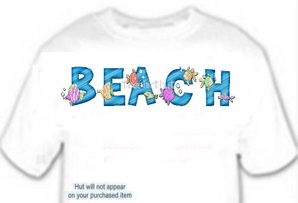 T-shirt Your Name in TROPICAL FISHIES - (youth & Adult Sm - xLg)