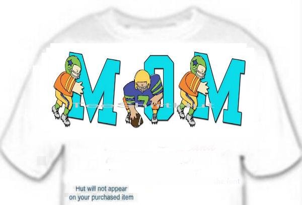 T-shirt, Football MOM, players, tackle - (Adult 4xLg - 5xLg)