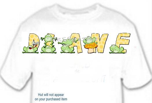 T-shirt, Your in Name in FROGS, leap jump mushroom - (Adult xxLg)