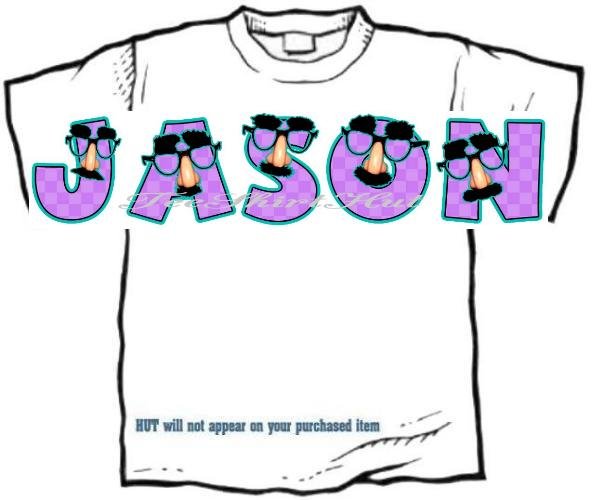T-shirt, Your in Name in FUNNY MAN, glasses, mustache, nose - (Adult xxLg)