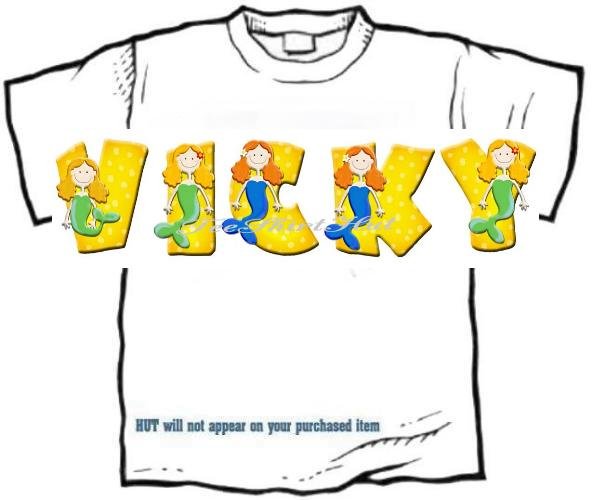 T-shirt, Your NAME in MERMAIDS, little, seamaids #2 - (adult Xxlg)