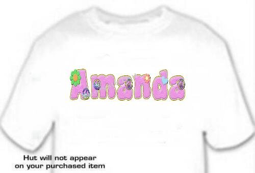 T-shirt, Your Name in PEACE signs & FLOWERS - (adult Xxlg)