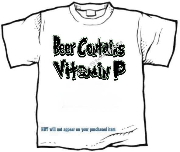 T-shirt, BEER Contains Vitamin P - (adult 3xlg)