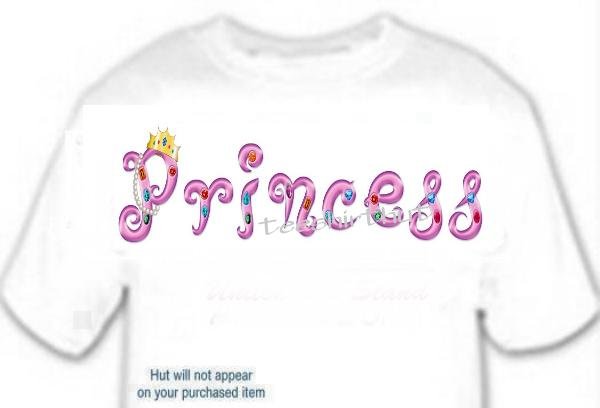 T-shirt Your Name in PRINCESS Jewels - (Adult 4xLg - 5xLg)