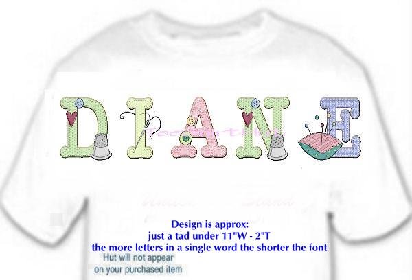 T-shirt YOUR NAME in SEWING buttons pin cushion, needle - (adult Xxlg)