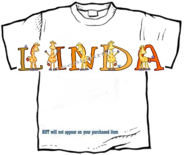 T-shirt, Your Name in GIRAFFE, long neck - (Adult 4xLg - 5xLg)