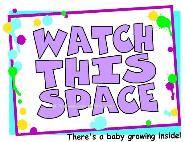 WATCH THIS SPACE, baby growing -- MATERNITY shirt, (2xLarge or 3xLarge)