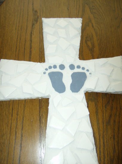 Baby Blue Feet Cross