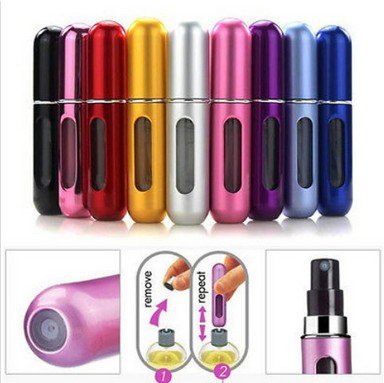 1Pcs Refillable Perfume Atomizer Bottle for Travel Spray Scent Pump Case 5ml(BICP019916)