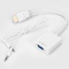 White HDV102 High Definition HDMI Male to VGA Female Video Adapter Line with Audio Line(116139202)