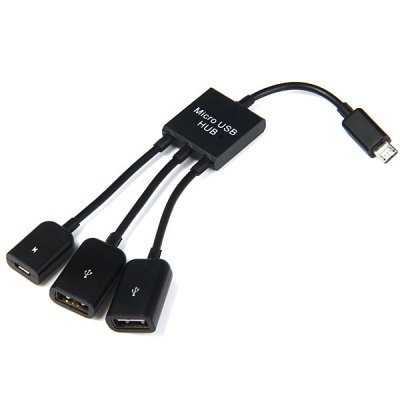 Micro USB to Dual USB Cable Adapter HUB for Smart Phone Tablet PC(116337301)