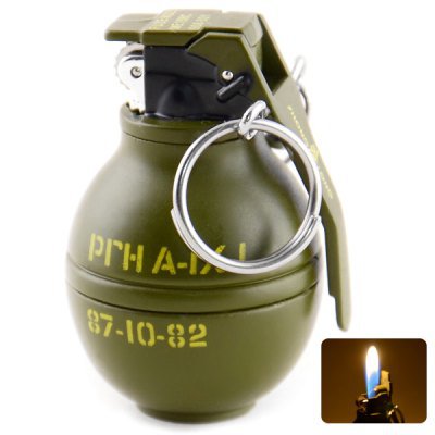 Multifunctional Mini Keychain Grenade Shaped Gas Lighter(OM0041601)