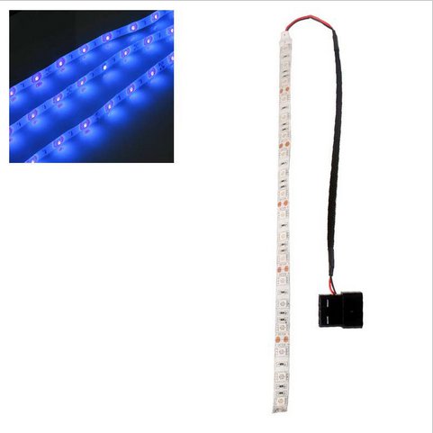 Blue 60cm 5050SMD LED PC Computer Case Strip Light Self-adhesive(HT-49842 Blue)
