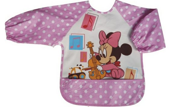 Minnie Pink Toddler Baby Infants Boys Girls Long Sleeves Waterproof Bibs(150846750810)