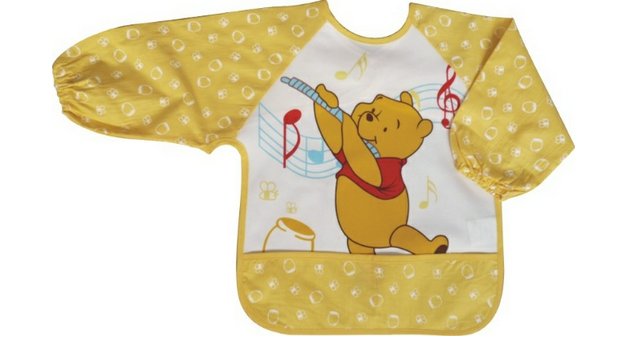 Pooh Yellow Toddler Baby Infants Boys Girls Long Sleeves Waterproof Bibs(150846750810)