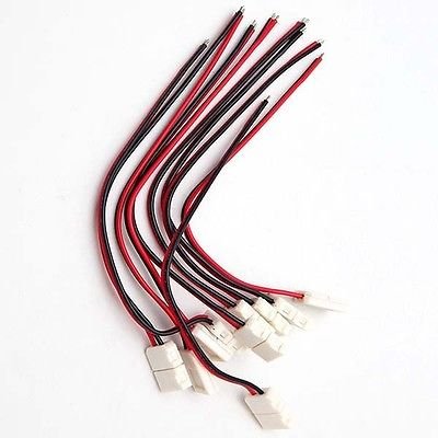 10 Pcs 8mm PCB LED Connector Adapter for 3528 Single Color LED Strip(400719796780)