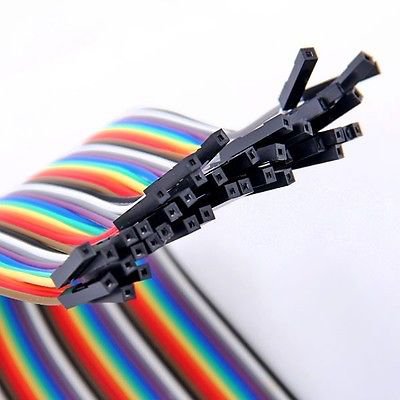 40PCS Dupont Wire Color Jumper Cabl 2.54mm 1P-1P Male to Female 20cm (171357942001)