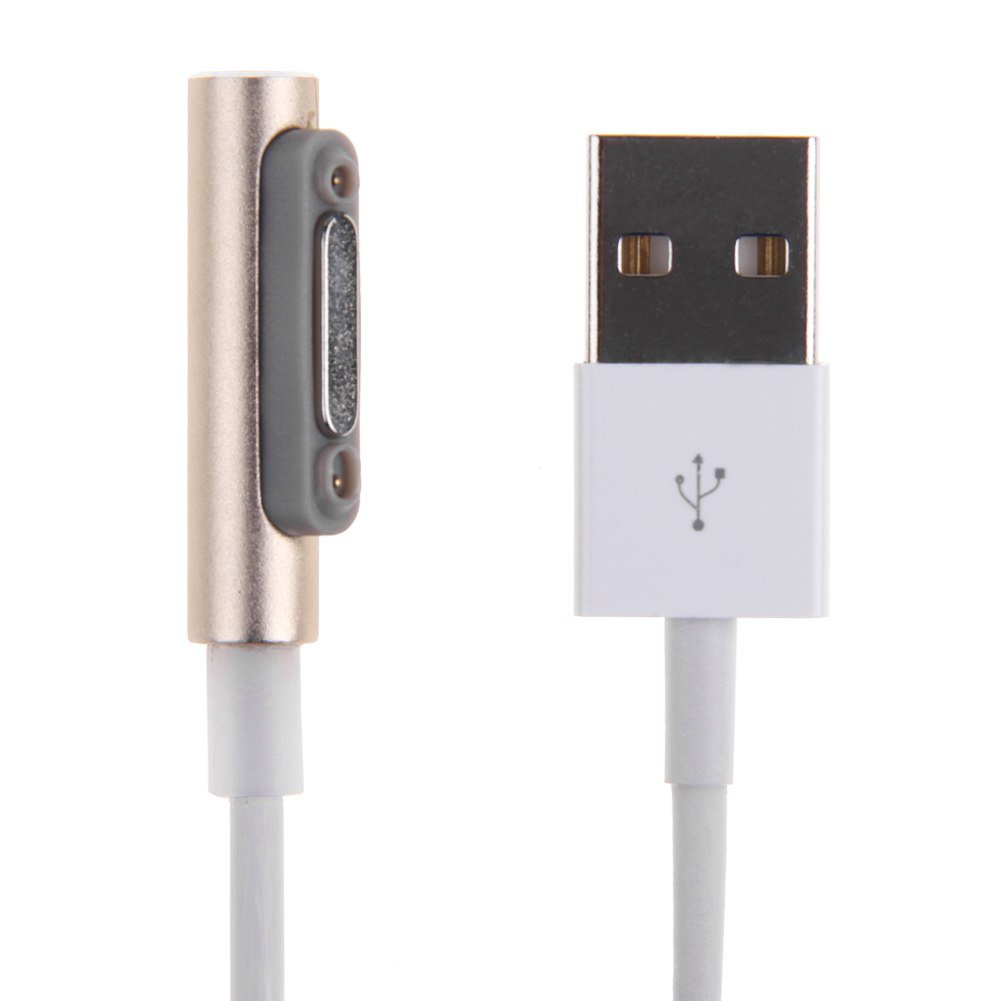 1M Golden LED Magnetic Aluminum Metal USB Charger Cable For Sony XPERIA Z1 Z2 Z3 COMPACT