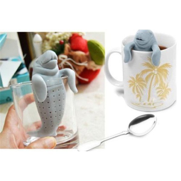 Manatee Infuser Silicone Loose Tea Leaf Strainer Herbal Spice Filter Diffuser