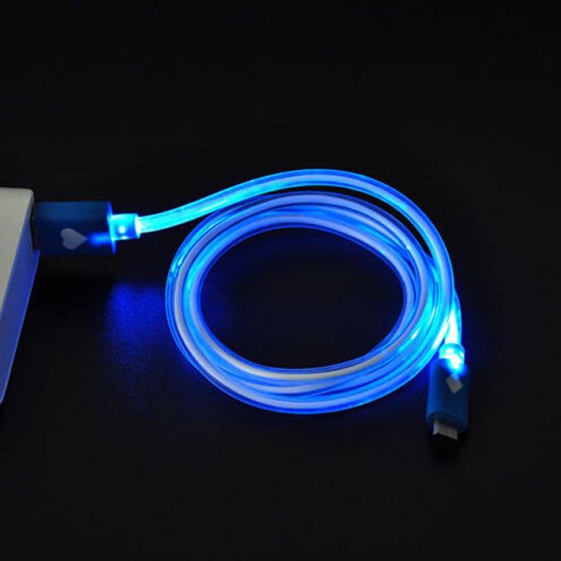 Blue LED Light USB 2.0 Male A to B 1.0m Cable Type Data Charger For Samsung Dealsbest
