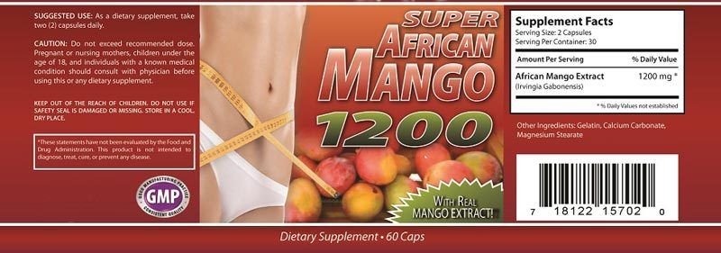 PURE AFRICAN MANGO 1200mg WEIGHT LOSS-BURN FAT-DIET PILLS