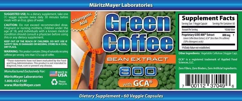 GREEN COFFEE BEAN EXTRACT-DOCTOR RECOMMENDED Weight Loss-60Caps Weight loss pills