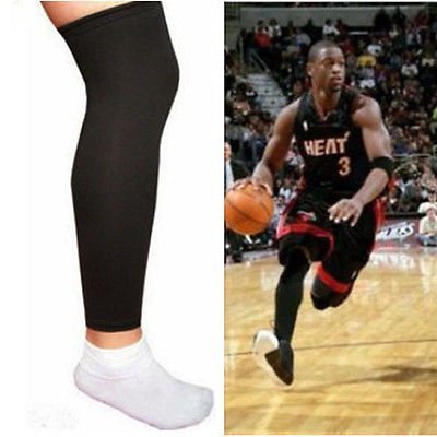 2x Basketball Sport Compression Calf Stretch Brace Thigh Skin Protect Leg Sleeve DB