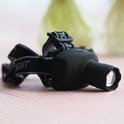 Cree Q5 High Power Bright Zoom Flashlight 3-modes LED Fishing Headlight Headlamp DB