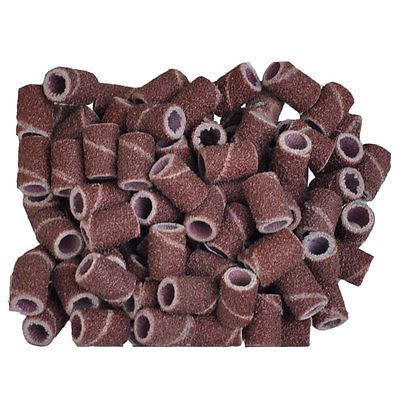 #180 Grit Professional Manicure Bands Nail Sanding PIECE FILE SAND 100 PCS