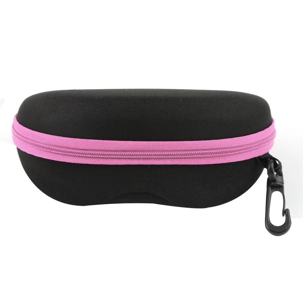Portable Zipper Eye Glasses Sunglasses Clam Shell Hard Case Protector Box