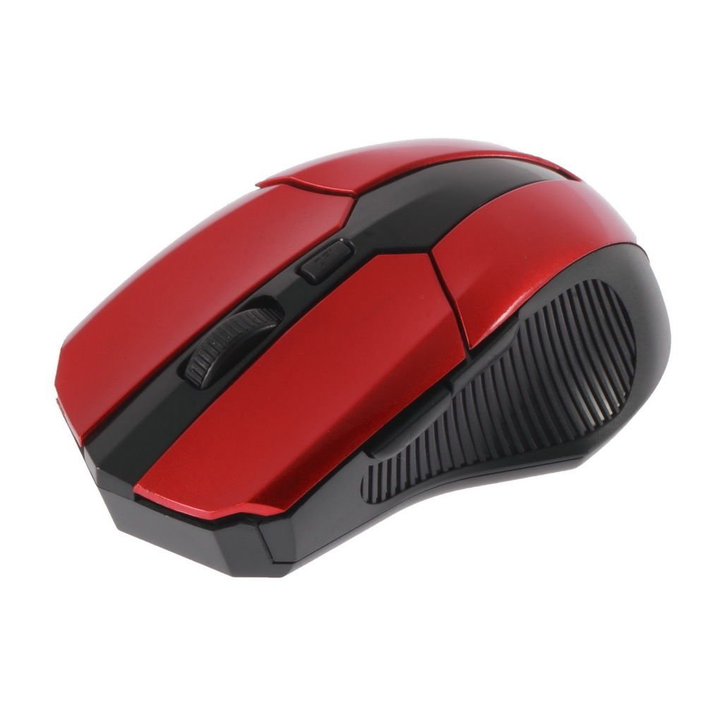 Red 2.4 GHz Wireless Optical Mouse Mice + USB 2.0 Receiver for PC Laptop