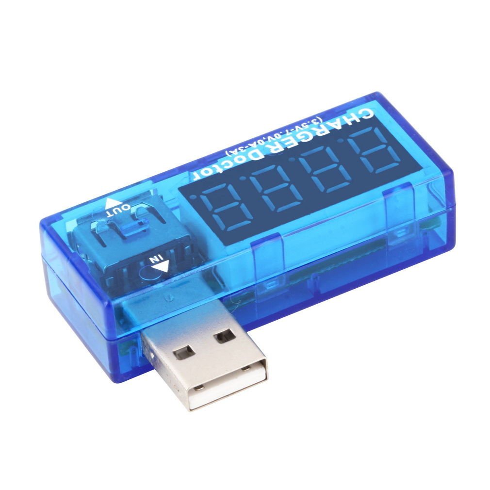 Blue USB Charger Doctor Mobile Battery Tester Power Detector Voltage Current Meter