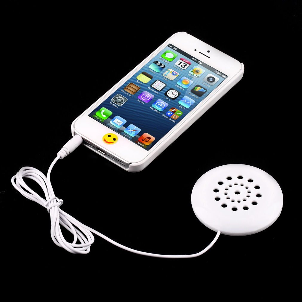 Mini White 3.5mm Pillow Speaker for MP3 MP4 Player iPhone iPod CD Radio