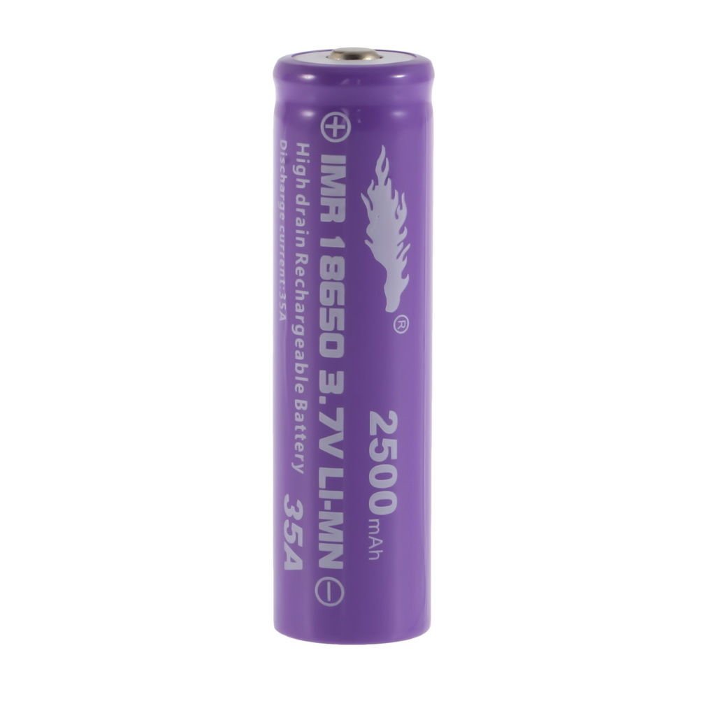 1pcs High Drain Rechargeable Battery 18650 35A 3.7v LI-MN 2500mAh