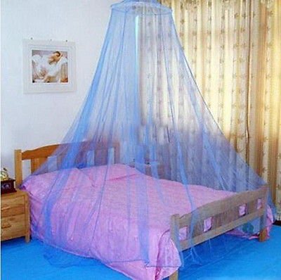 Blue 1PCS Elegant Round Lace Insect Bed Canopy Netting Curtain Dome Mosquito Net db