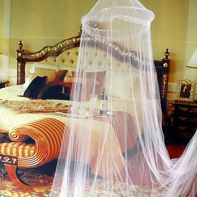 White 1PCS Elegant Round Lace Insect Bed Canopy Netting Curtain Dome Mosquito Net db