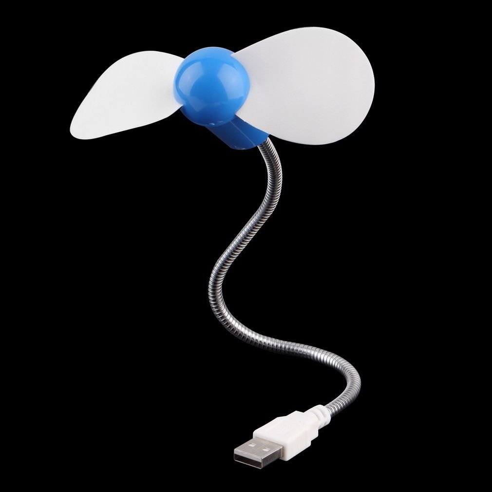 Blue Flexible USB Mini Cooling Fan Cooler For Laptop Desktop PC Computer DB