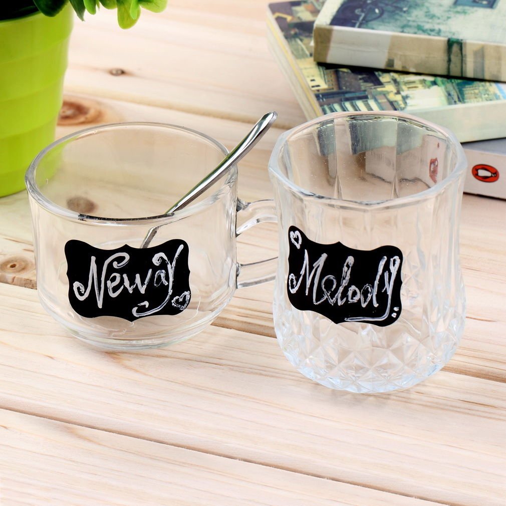 36pcs Chalkboard Blackboard Chalk Board Stickers Craft Kitchen Jar Labels DB