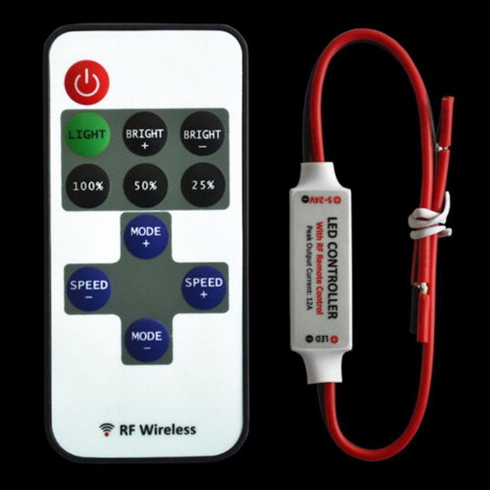 12V RF Wireless Remote Switch Controller Dimmer for Mini LED Strip Ligh DB