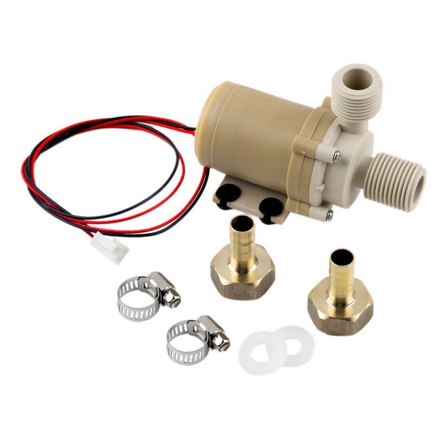 12V 3M Solar Hot Water Pump Circulation Brushless Motor 212° F w/ Coupler DB