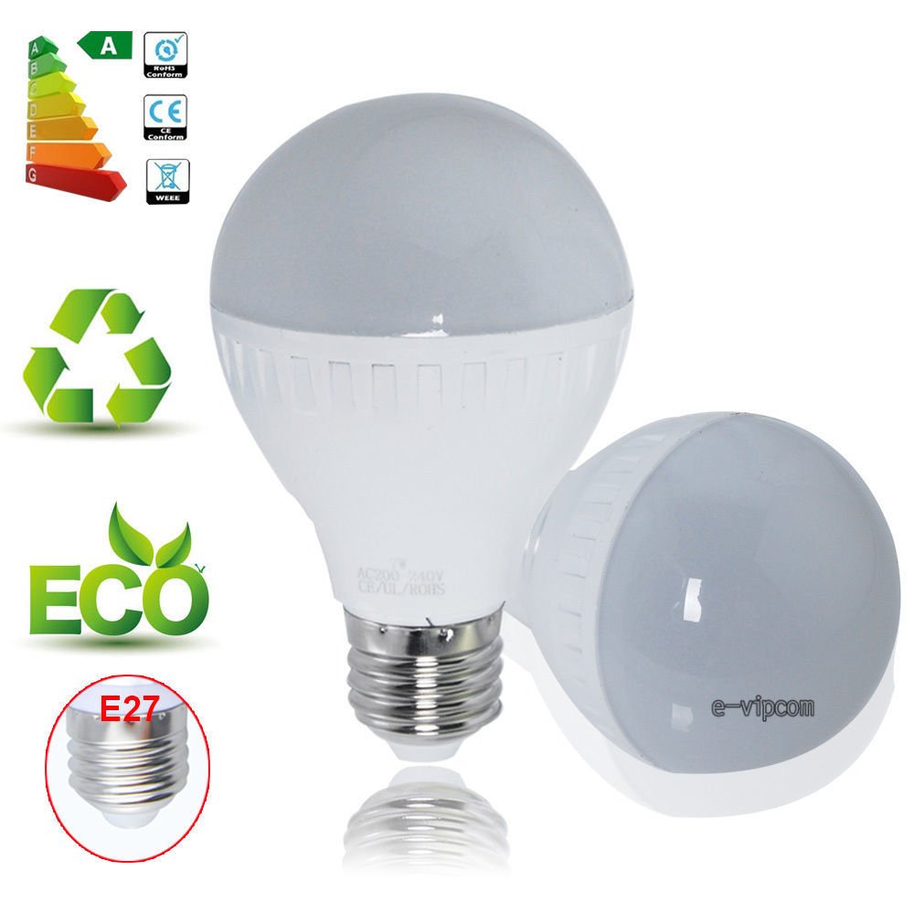 E27 3W Bright 2835SMD Globe Light LED Ball Lamp Bulb Energy Saving 85-265V Pure White db