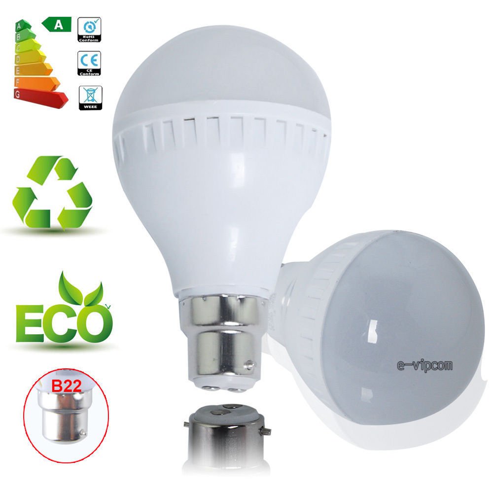 B22 5W Bright 2835 SMD Globe Light LED Ball Lamp Bulb Energy Saving 85-265V Warm White db