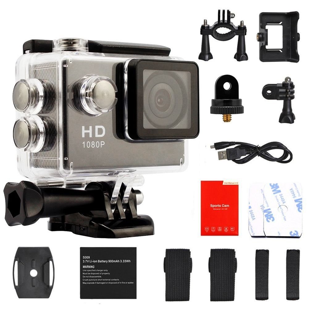 HD 1080P Waterproof Mini Sport Camera Helmet Action Car Camcorder as Gopro Black db