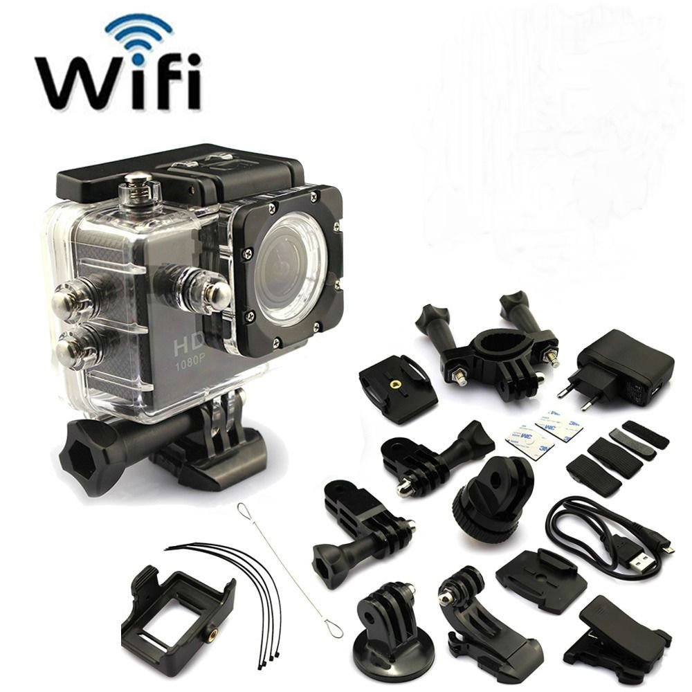 Black SJ4000 12MP HD 1080P WIFI Waterproof Helmet Sport Camera Action db