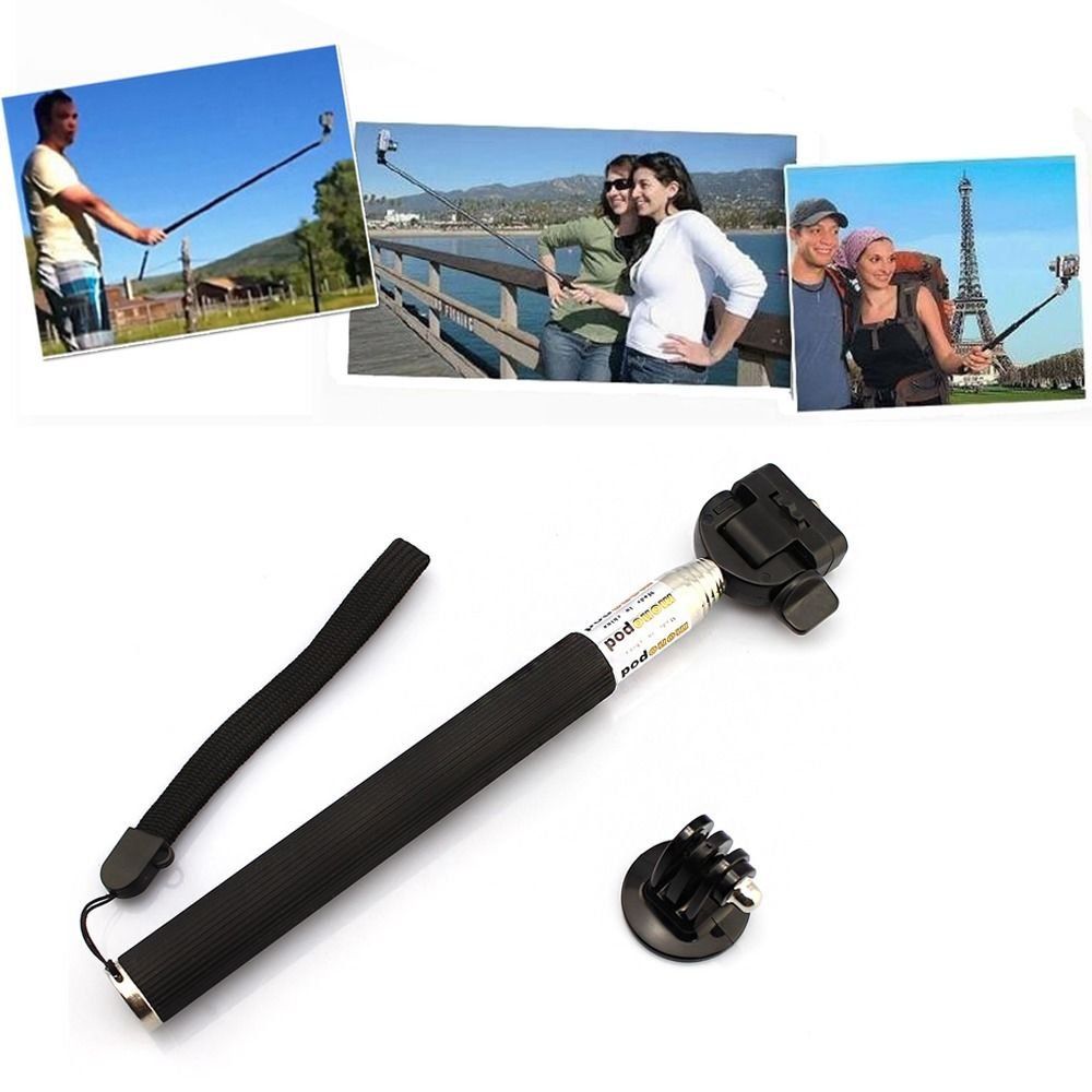 Handheld Monopod Selfie Pole + Tripod Mount for GoPro Hero HD 2 3 3+ SJ4000 F39 db