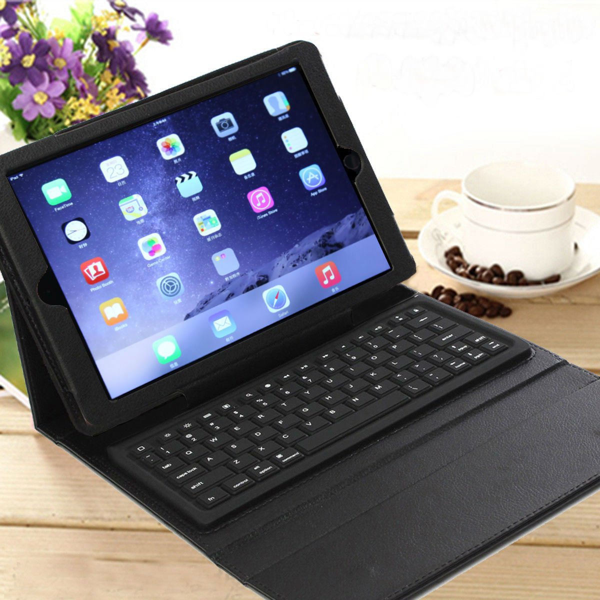 Stand Leather Case Cover With Removable Bluetooth Keyboard For Apple iPad Air2 db