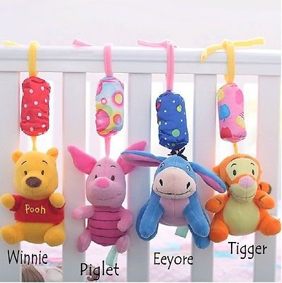 1 x Soft Toy Winnie Baby Kid Crib Plush Soft Stuffed Windbell Hanging Rattles Toy Winnie db